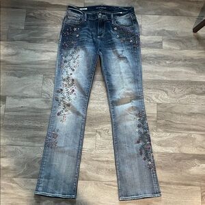 Driftwood Free People embroidered Jeans 26
